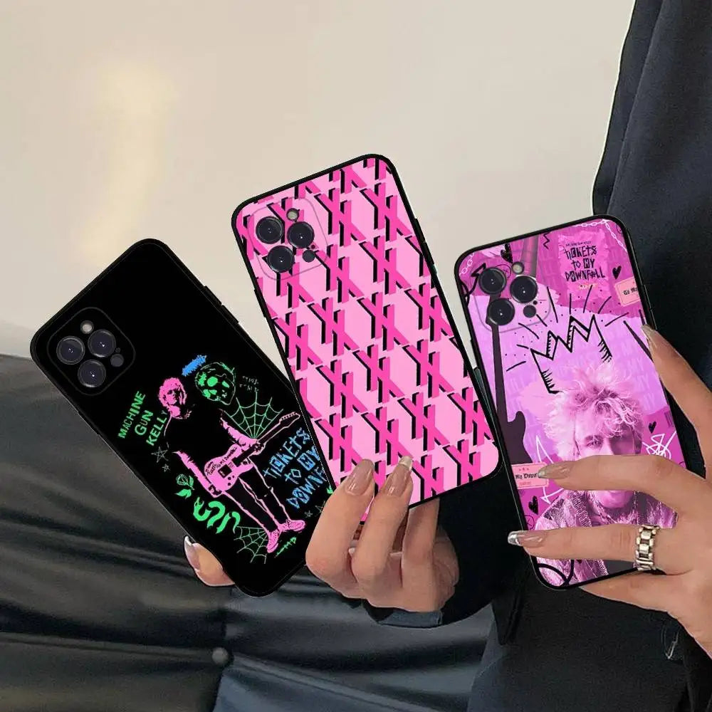 M-Machine Gun K-Kelly MGK Soft Back Phone Cover Case for iPhone 17 16 Pro Max 15 12 11 16e 13 Mini 14 15 Plus