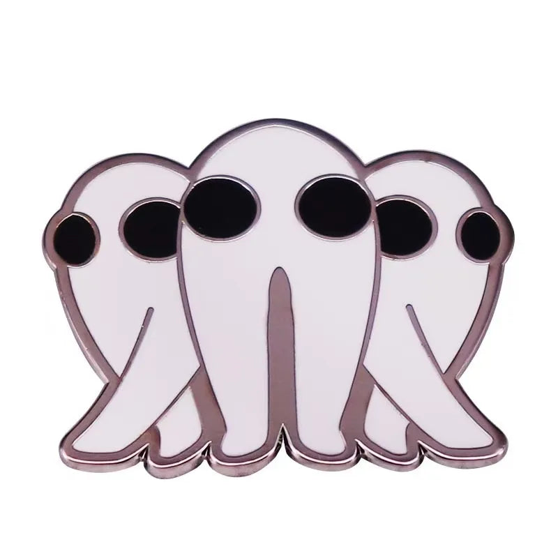 Popular Halloween Costume Accessories Horror Ghost Skull Pumpkin Pin Metal Badge Holiday Jewelry Gift Wholesale