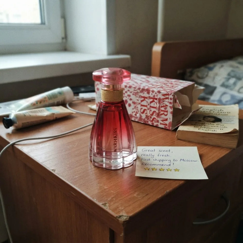 50ml WARMKISS Ladies Perfume Red Gradient Skirt Shape Bottle Long Lasting Sweet Floral Fruity Scent Valentine Dating Gift