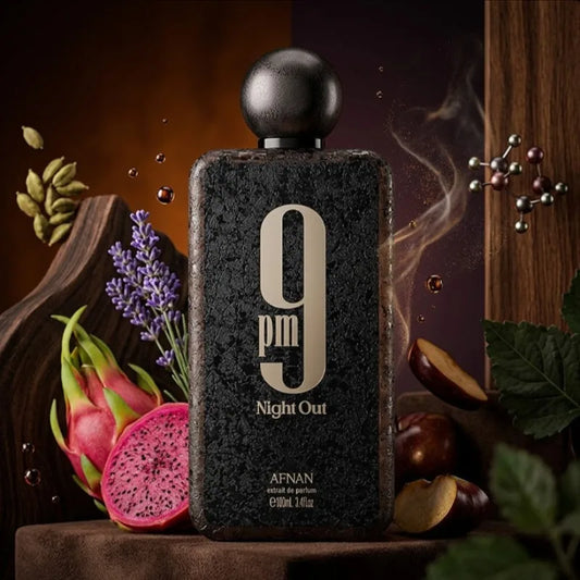 AFNAN 9PM Perfume 100ml Eau De Parfum Long Lasting Fruity Woody Sweet Fresh Masculine Smooth Rich Luxury Fragrance