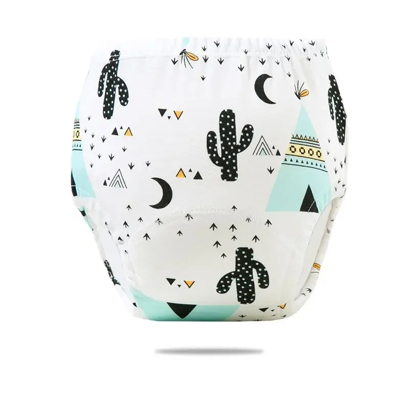2/3/4/5/8Pc Baby Potty Toilet Training Pants Nappies Cartoon Boys Girls Underwear Cotton TPU WaterProof Panties Reusable Diapers
