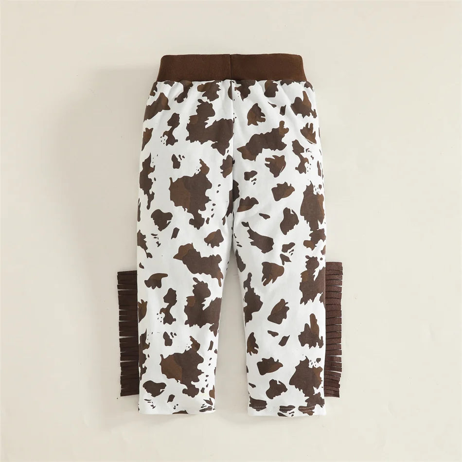Kids Cowboy Cosplay Event Festival Outfits Boys Holiday Vest Pants Hat Set Children Carnival Birthday Xmas Party Costume 6M-12Y