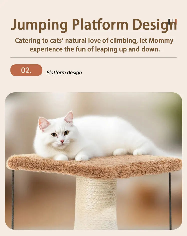 Agave Non-Shedding Cat Tree Vertical Scratching Post with Toy Self-Amusement Cat Toy Scratching Board for Cats
