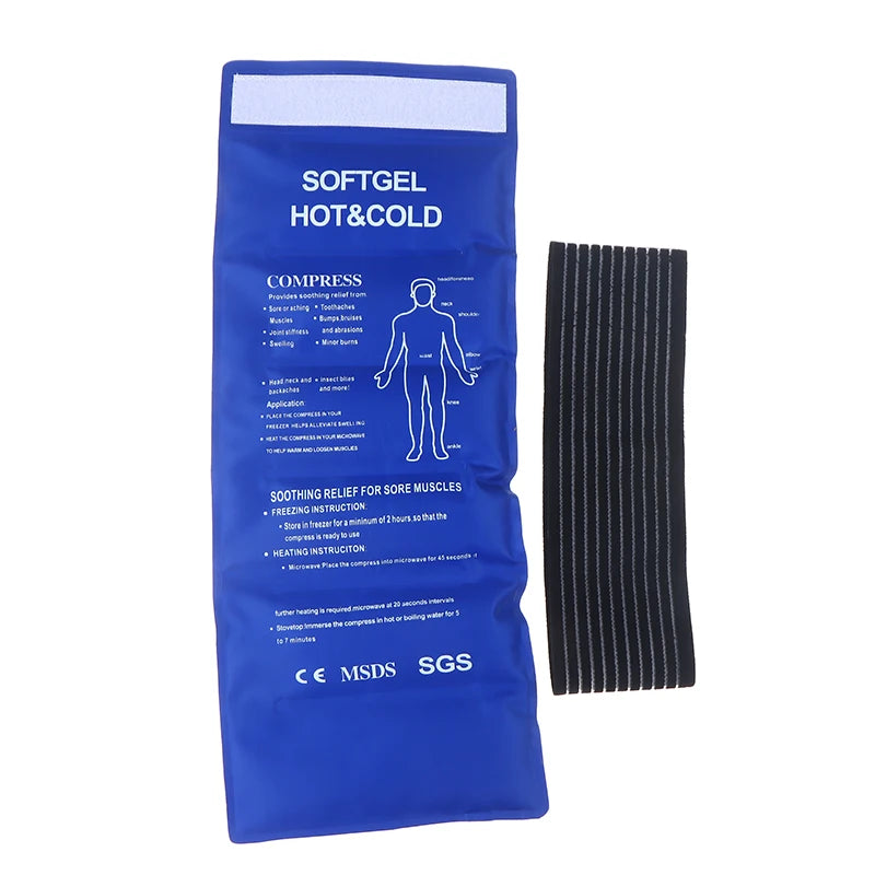 【C】1Pc Multipurpose Gel Ice Sleeve Elbow Knee Ankle Ice Pack Hand Ice Wrap Gel For First Aid Sports Muscle Pain Ice Heat Pad