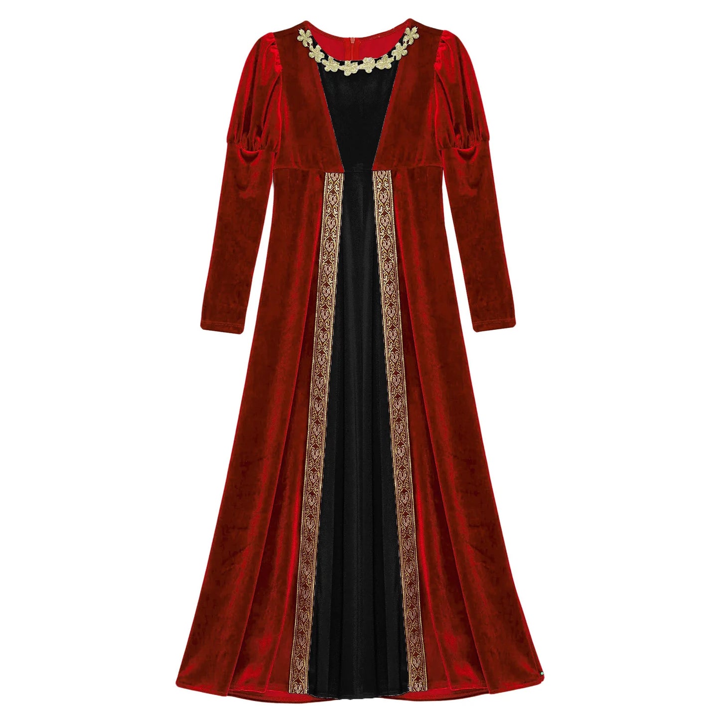 Children Girls Halloween Medieval Renaissance Vampire Cosplay Costume Ancient Roman Princess Dress Long Sleeve Retro Velvet Gown