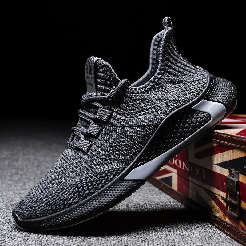 Men Casual Running Shoes Breathable Outdoor Sport Shoes Men Lightweight Facial Elastic Soft Bottom Casual Shoe Training Footwear