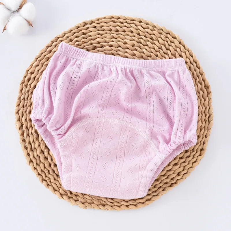2/3/4/5/8Pc Baby Potty Toilet Training Pants Nappies Cartoon Boys Girls Underwear Cotton TPU WaterProof Panties Reusable Diapers