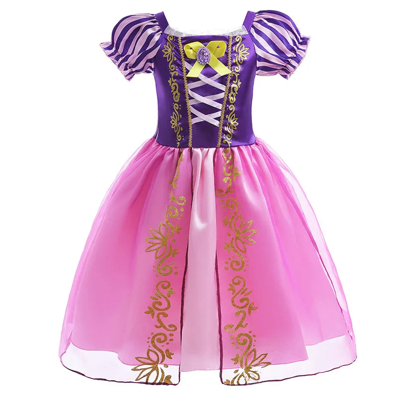 Halloween Girls Costume Kids Tangled Rapunzel Dress Kids Fantasy Princess Cosplay Dress Child Carnival Birthday Party Fancy Sets