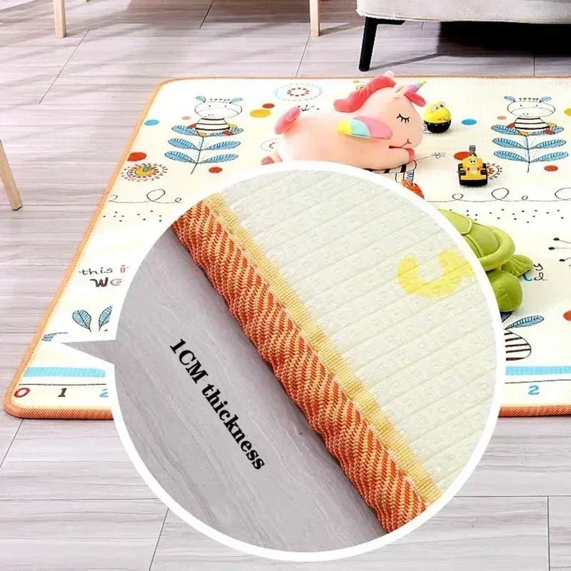 Thicken 1cm/0.5cm Baby Crawling Play Mats 200*180cm Folding Mat Carpet Play Mat for Children's Safety Rug Toys Gift Have Creases