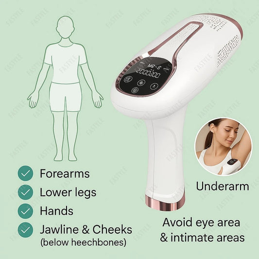 990000 Flashes IPL Laser Hair Removal Device Painless Permanent Hair Remover for Body Bikini Face with Salon Quality Results at