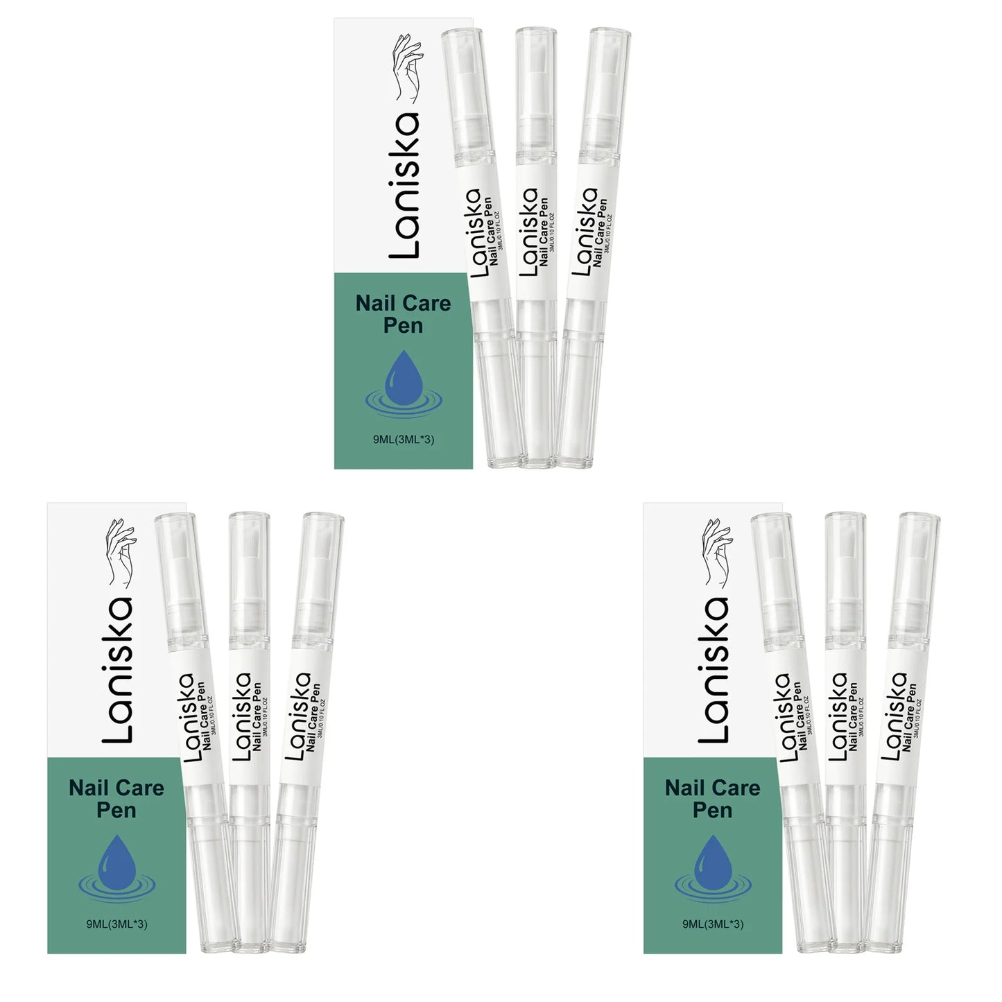 Laniska Nail Care Pen Cracked Nail Repair Cuticle Nail Strengthener and Growth Non-greasy Tea Tree Oil Nourishing Nail Oil Pen