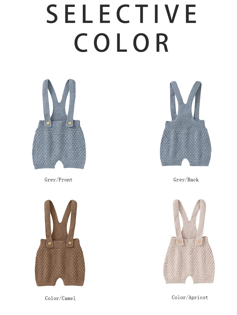 Baby Romper Knit Newborn Girl Boy Jumpsuit Sleeveless Summer Fall Infant Kid Sling Clothes 0-18M Solid Overalls Fashion Playsuit