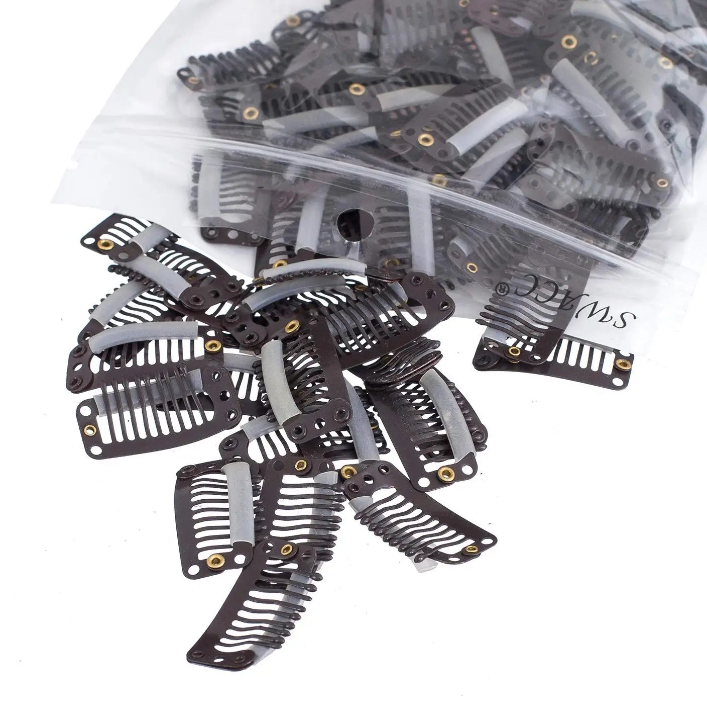 10/20/50 Pcs Hair Extensions Clips 9-Teeth Wig Comb Clips Snap Hair Extension Accessories Tool 32mm