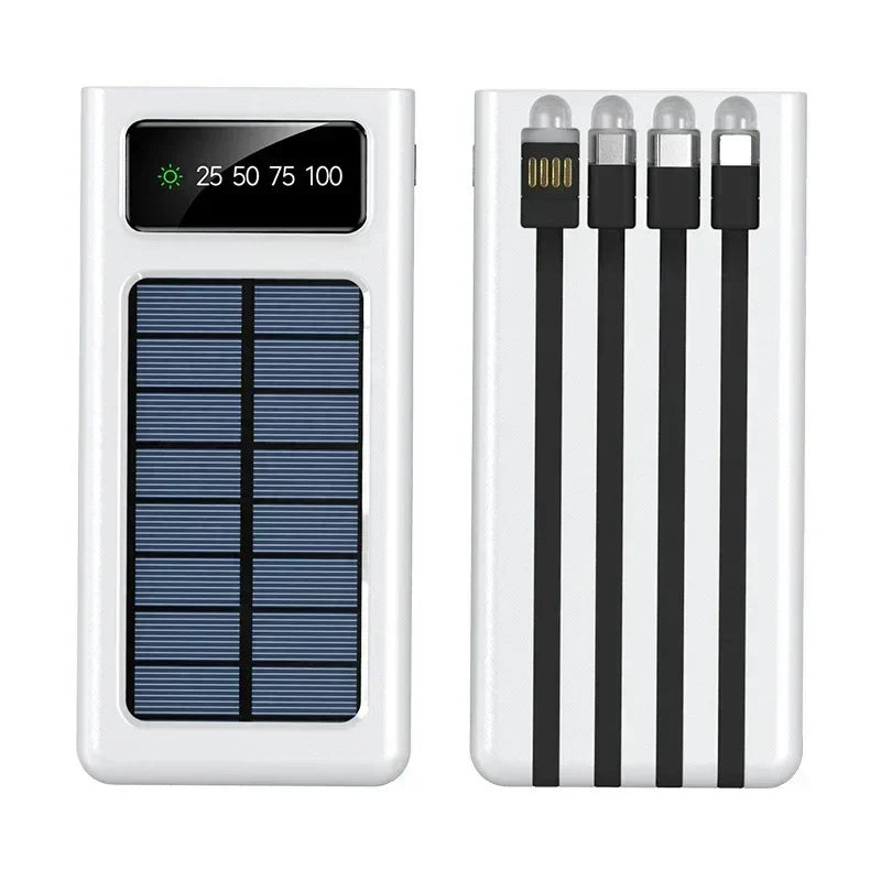 VIVO 5000000mAh Solar Power Bank Portable High Capacity Fast Charge External Battery with Flashlight Powerbank for All Phones