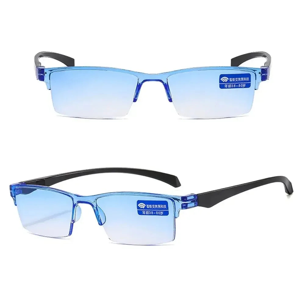 Smart Automatic Zoom Reading Glasses Rimless Optical Presbyopia Eyewear Spectacle Radiation Protection Computer Goggles Unisex