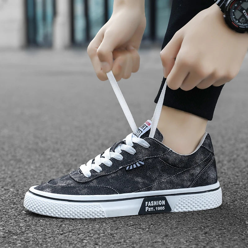 Men's canvas shoes large size fashion casual sports shoes men's platform light breathable men's outdoor running shoes