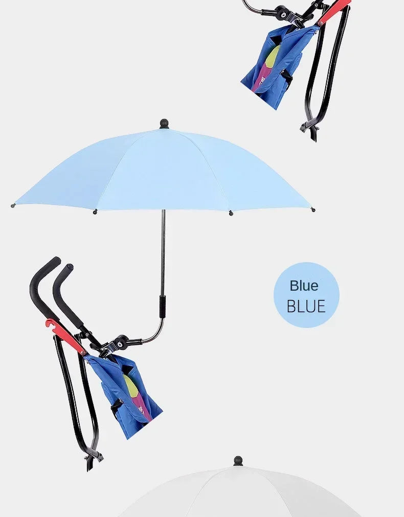 UV Protection Baby Stroller Umbrella With Clamp Universal Sunscree Rainproof Stroller Covers Umbrella Baby Stroller Accessories