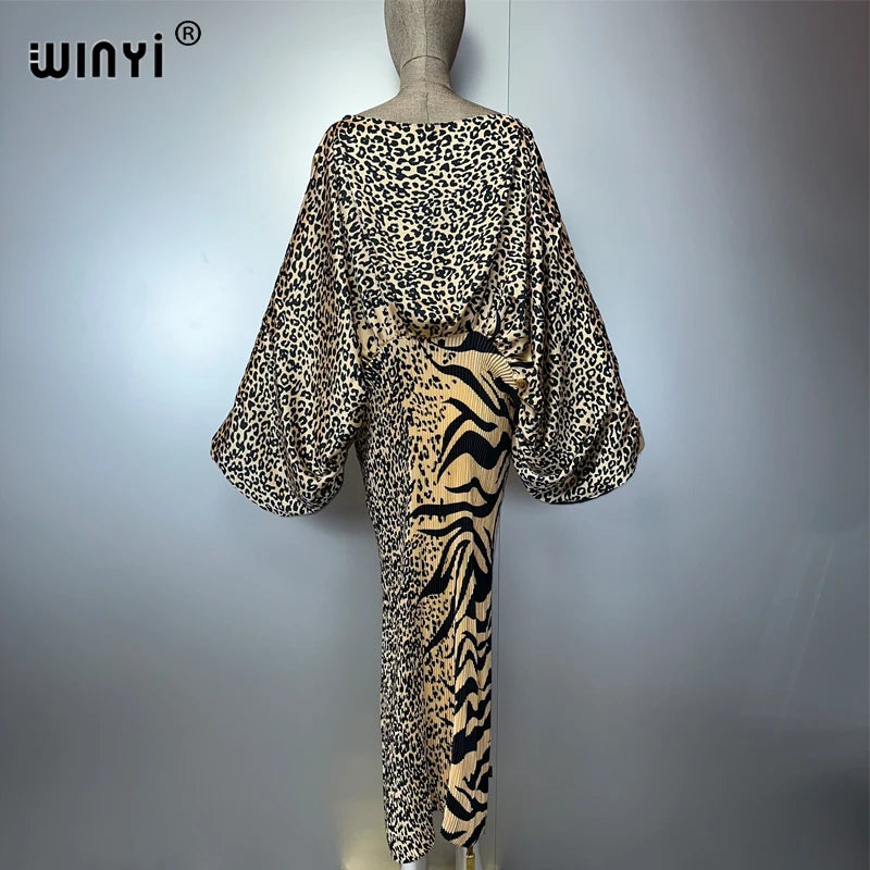 WINYI summer Pleat Elastic dress holiday beach cover up maxi kaftan abaya dubai luxury party dress woman loose evening dress