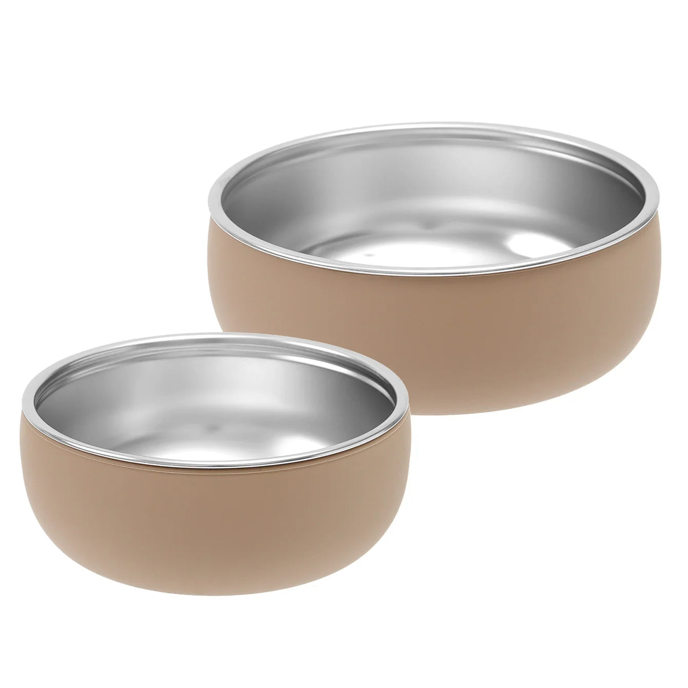 2PCS Baby Feeding Set Stainless Steel Silicone Detachable Bowl Heat Resistant Food Dishes Plate BPA Free Children's Tableware