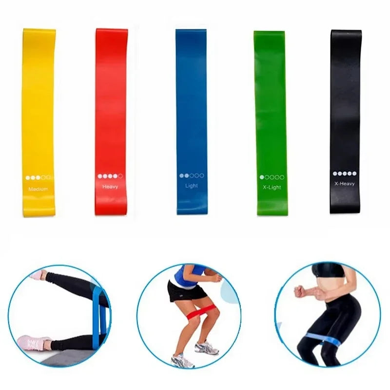 TPE Resistance Bands Rubber Loop Bands 5Pcs Rubber Loop Strength Training Workout Expander Yoga Gym Equipment Pilates Portable