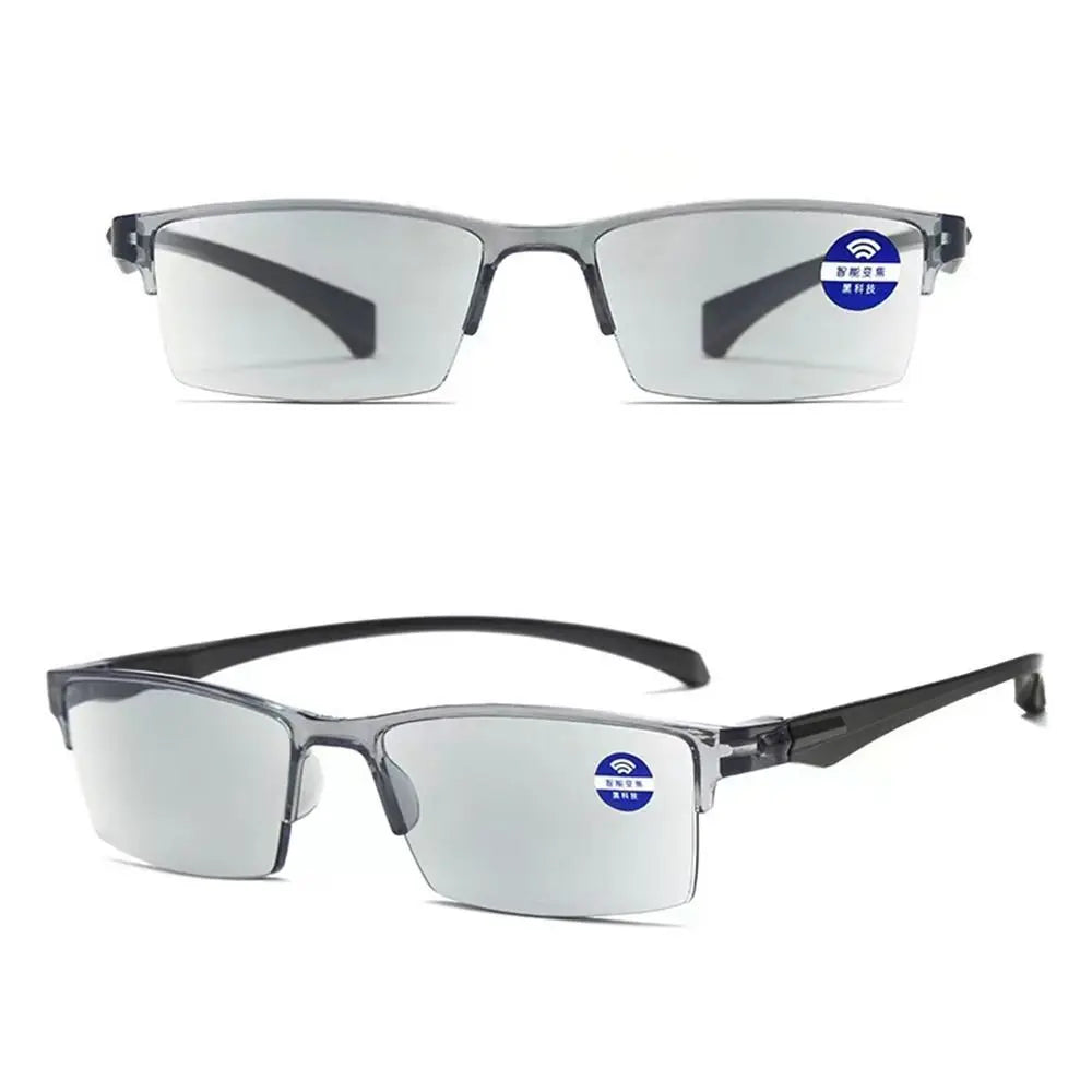New Anti Blue Ray Reading Glasses Smart Automatic Zoom Reading Glasses Autofocus Power +1.0(100) ~ +7.0(700) Half-Rim Unisex