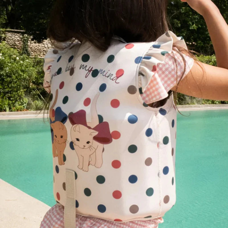 Baby Swimwear Sunscreen Swimsuit for Girls Swimming Summer Clothes Baby Vest Buoyancy Swim Accessories One-piece Beach Swimwear