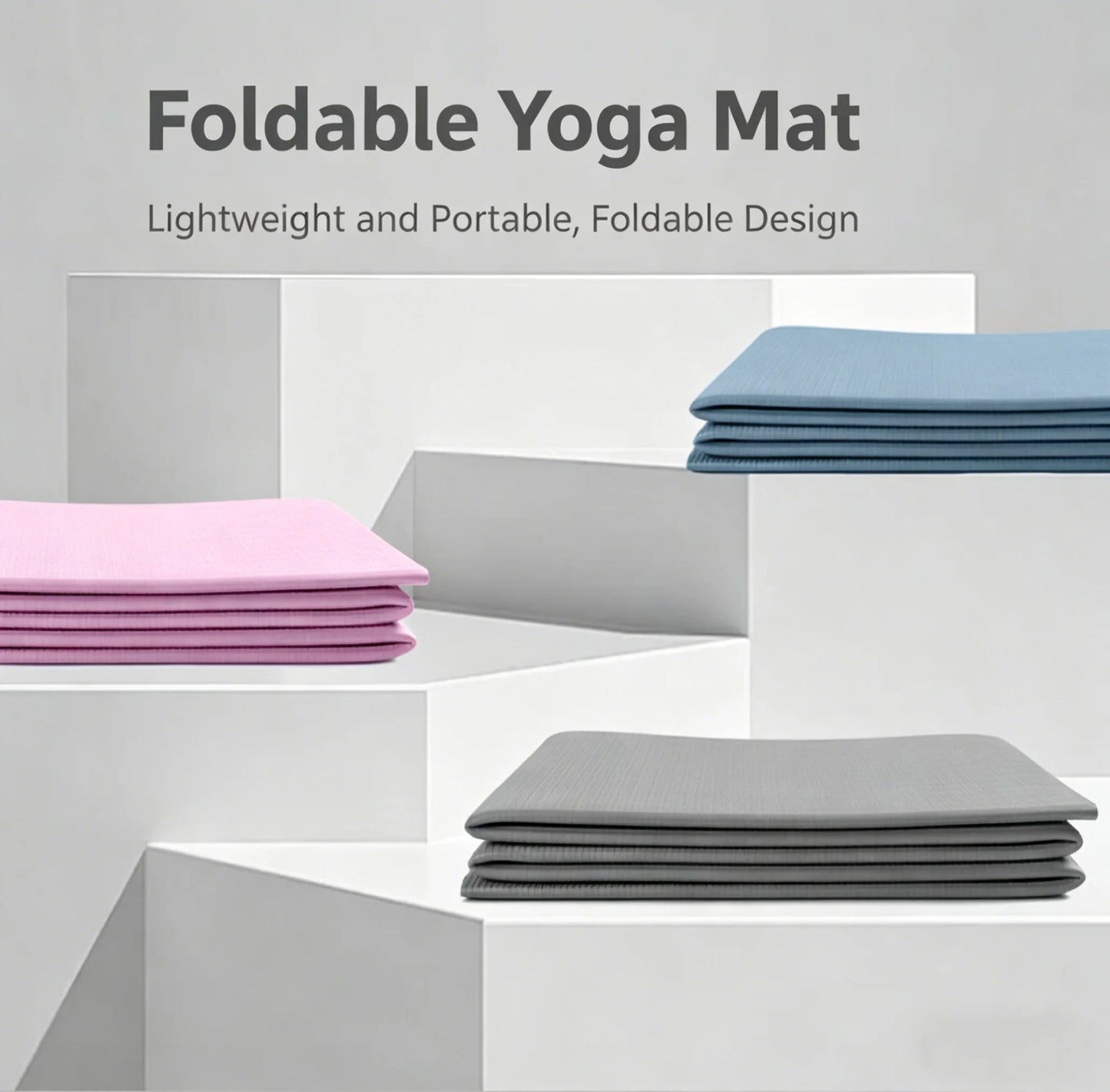6/8mm Thickness TPE Foldable Yoga Mat Exercise Mat For Travel Yoga Pilates Home Floor Workouts Gymnastics Mat Fitness Equipment
