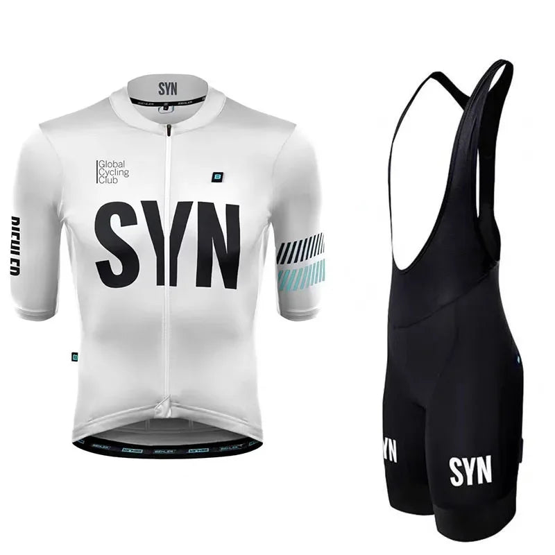 SYN Summer cycling clothes men's jerseys road cycling short sleeved sets bibs quick drying clothes breathable cycling shirt