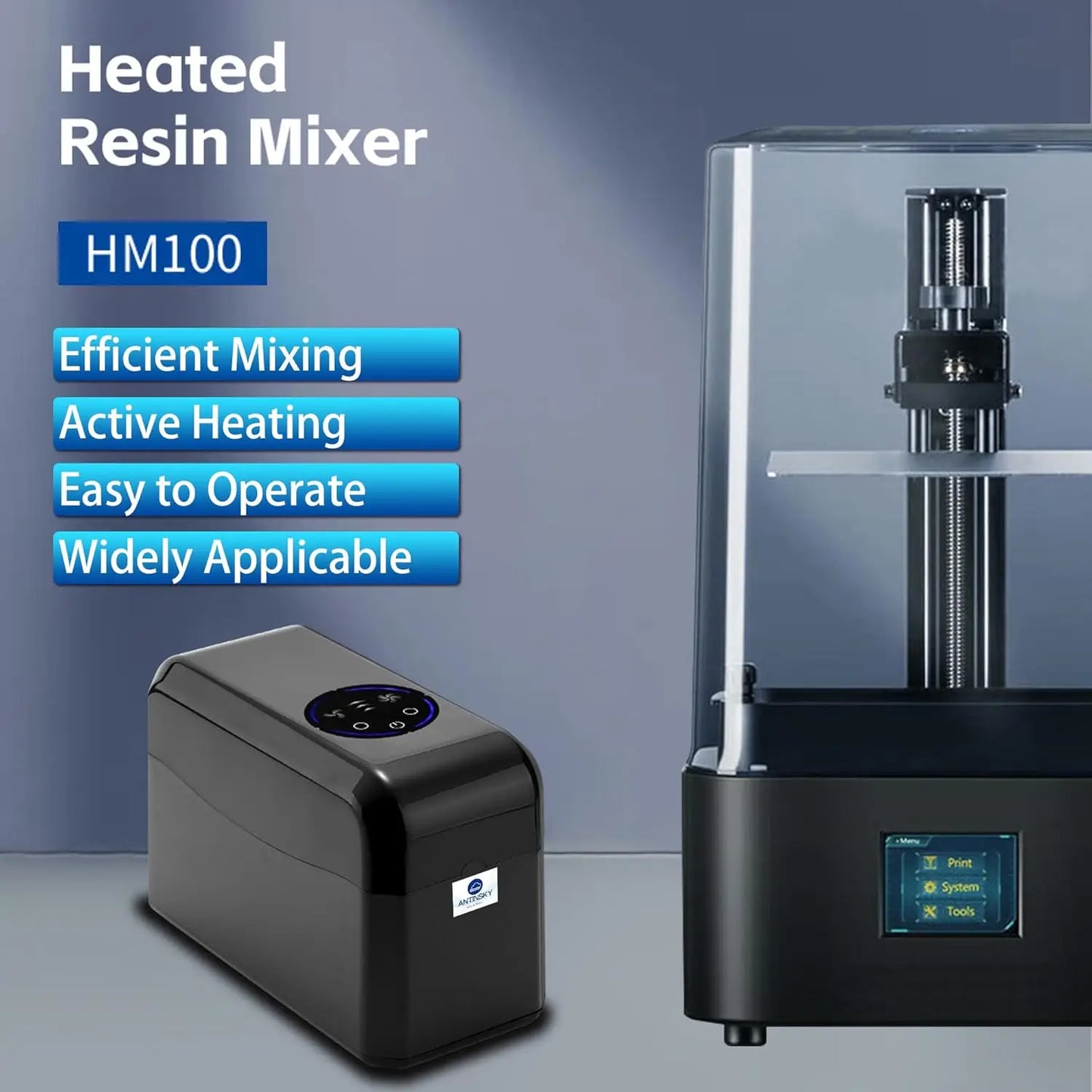 Antinsky Heat Mixer HM100 Easy to Operate Active Heating Mixing Suitable for Elegoo/Anycubic/Phrozen LCD DLP SLA 3D Printer