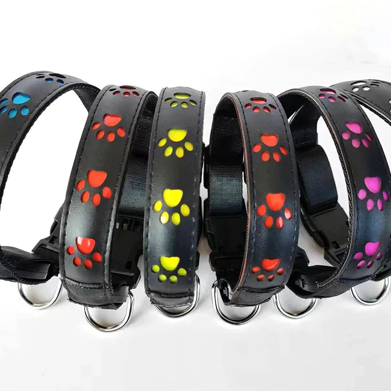 XS-L Luminous Dog Necklace Usb Glowing Small Dog Cat Collar Anti-Loss Cat Collar Safety Night Light Pet Supplies