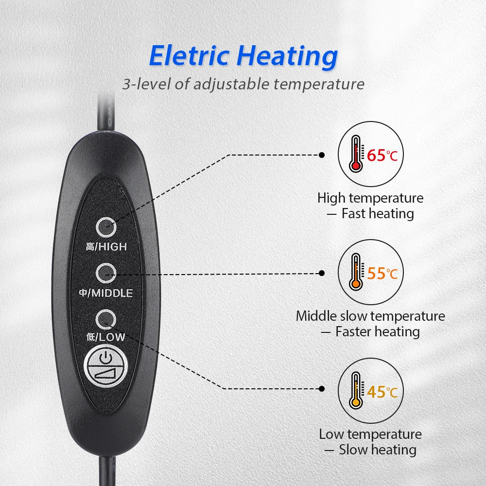 3 in 1 Neck Cervical Traction Electric Heating Spine Stretcher Support Collar Home Chiropractic Tool Spine Neck Posture Brace