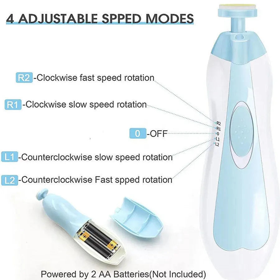 Baby Electric Nail Trimmer Kid Nail Polisher Tool Baby Care Multifunctional Fingernail Cutter Trimmer Infant Manicure Set