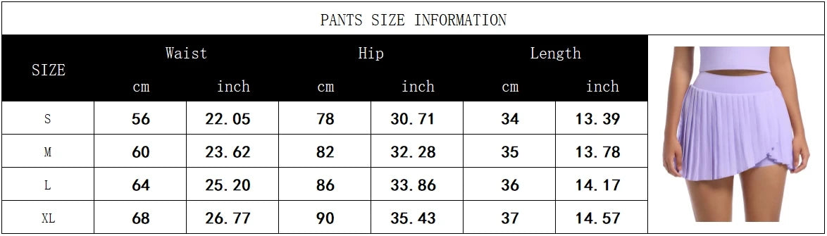 Breathable Pleated Skirt Women Jumpsuit Tennis Skirt Gym Running Yoga Short Skirt With Pockets Pleated Sports Tennis Skirts