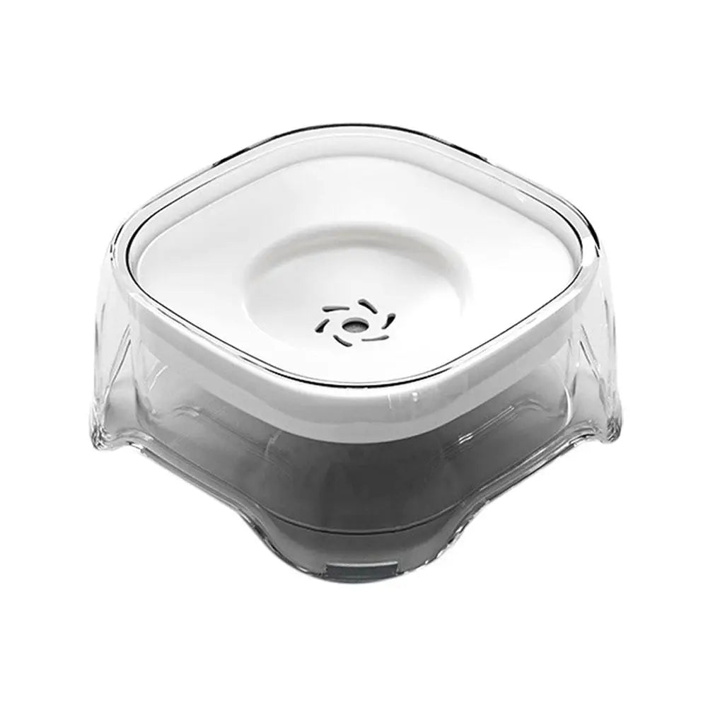 2L Anti-Spill Cat Dog Bowl Water Drinker Feeder Transparent Floating Pet Dogs Water Dispenser Keep Water Clean & Pets' Chin Dry