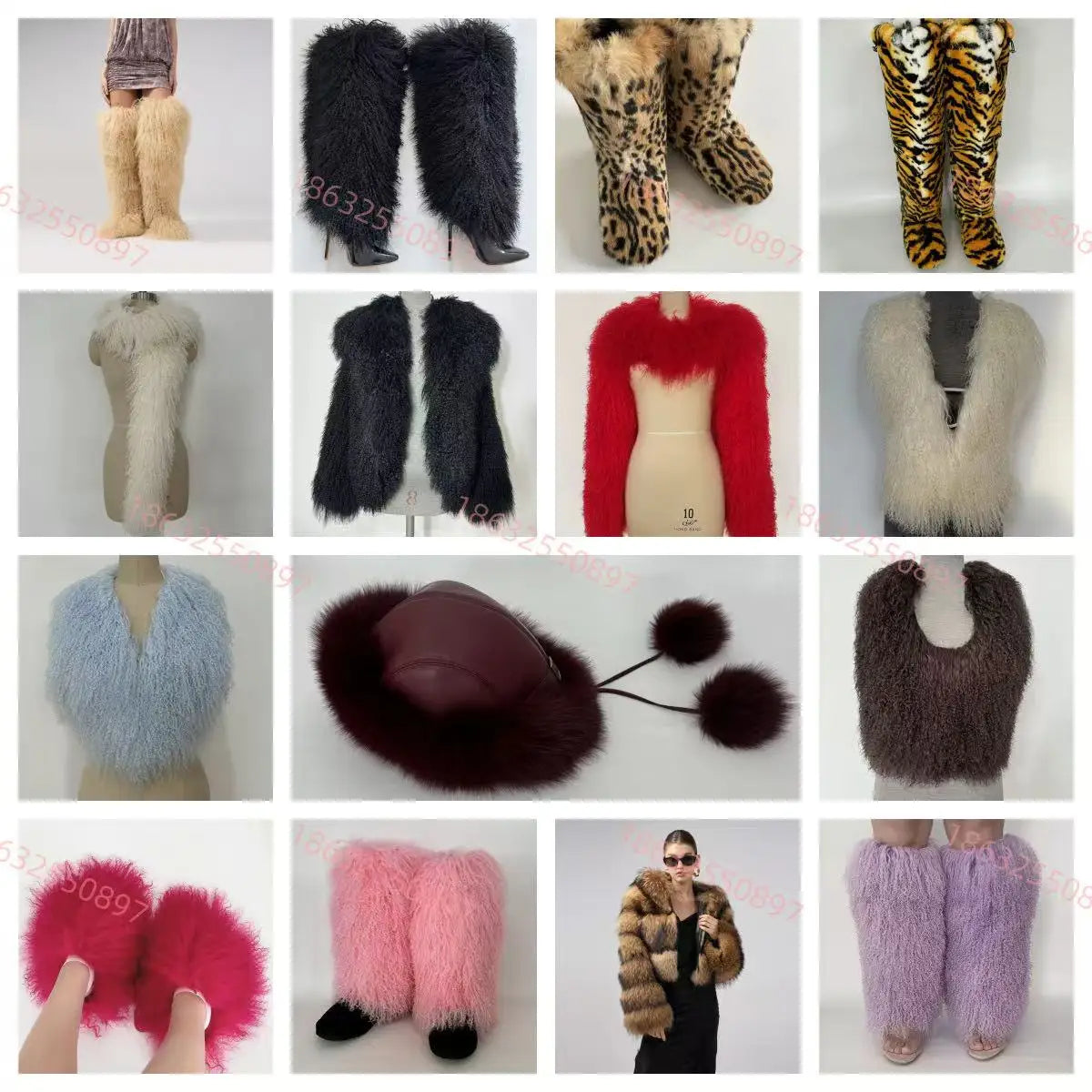 Y2K Kids Boots Winter Shoes New Faux Fur Toddler Girl Boots Fashion Colorful Fur Children Ankle Snow Boots Warm Shoes Girls