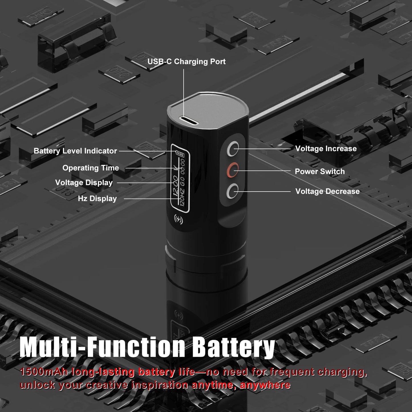 FLUCK MAX Tattoo Machine  Pen 2400mAh Battery 3.5mm/4.0mm Stroke Coreless Motor Lithium Battery Pen Machine For Tattoo Artists