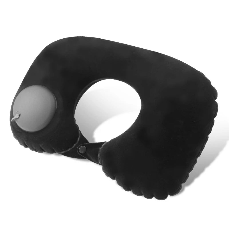 Travel Pillow Inflatable U-Shape Neck Pillow Portable Cervical Orthopedic Protection Airplane Neck Pillows Travel Essentials