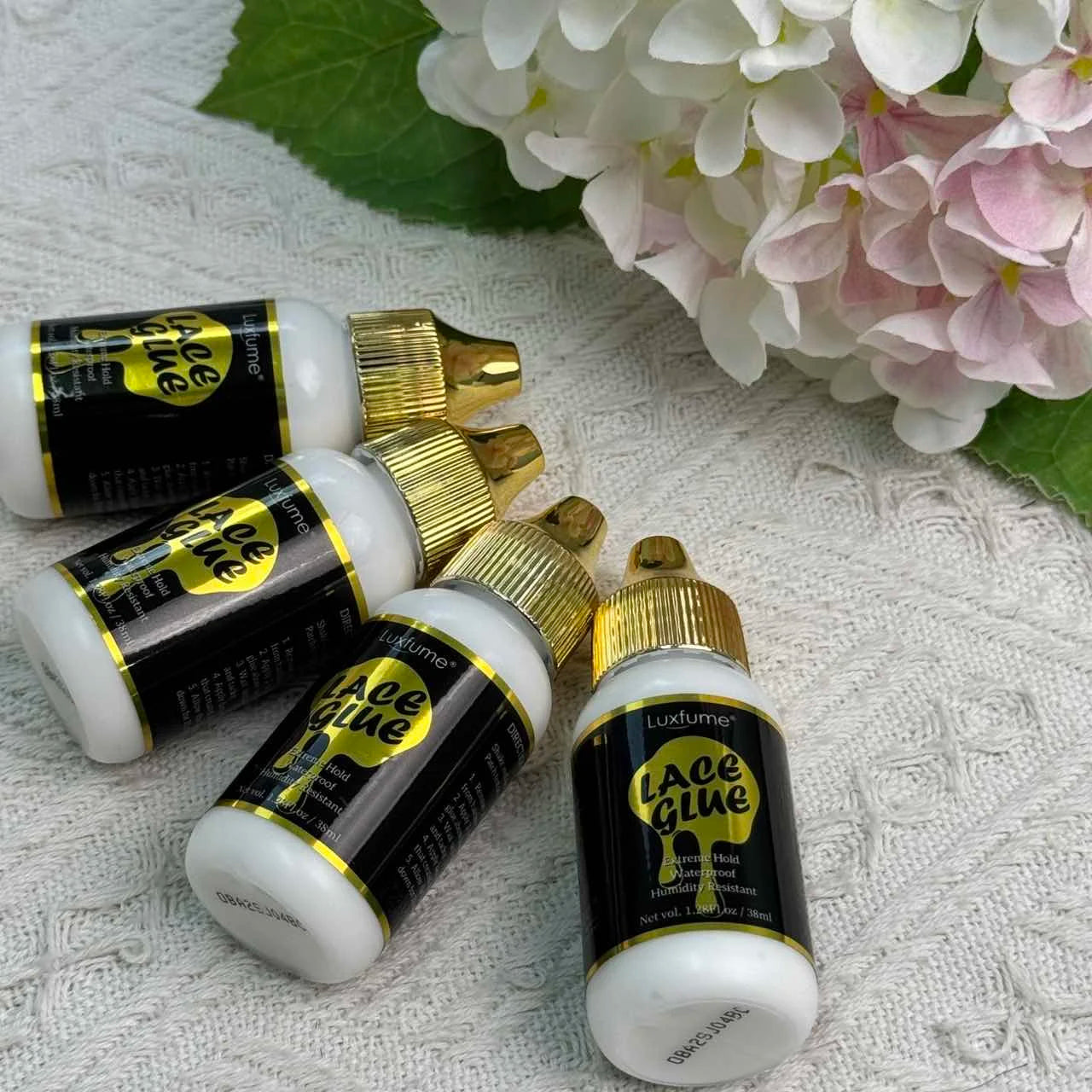 Luxfume 38ml Lace Glue Extreme Hold Waterproof Humidity Resistant Wig Adhesive for Lace Wigs Toupee