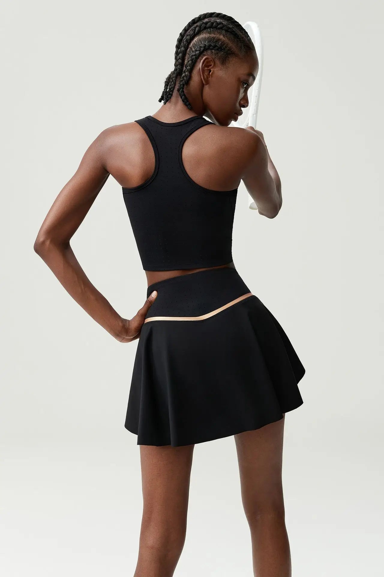 Tennis Skirt Set for Women Quick-drying Badminton Golf Sports Skirt Fitness Breathable Tank Top Bra Workout Pleated Skorts Suit