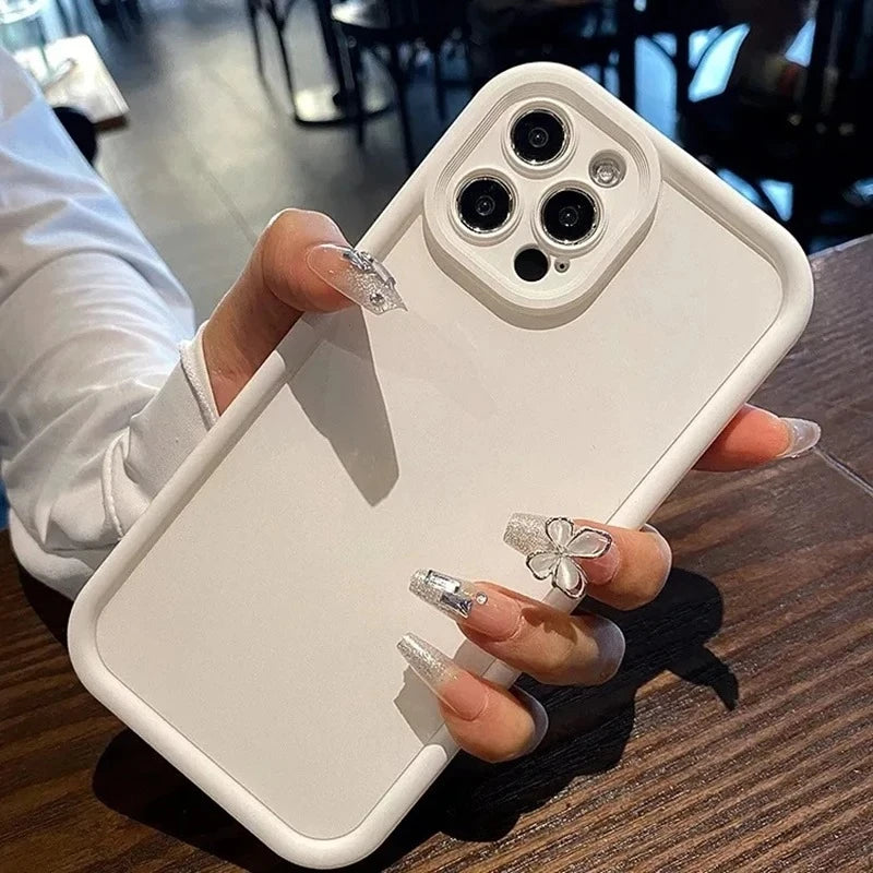 Luxury Candy Color Soft TPU Case For iPhone 17 Air 16 14 15 Pro Plus 13 12 11 Pro Max 16e Shockproof Silicone Phone Cover Fundas
