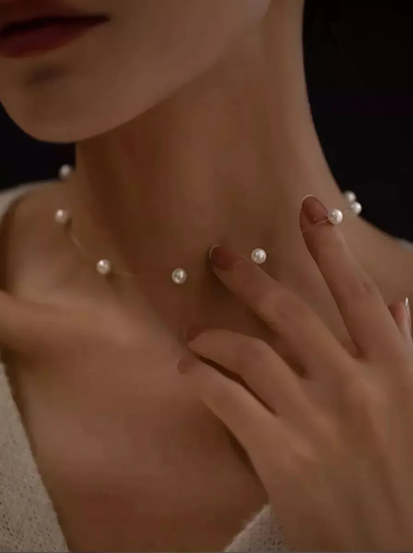 Elegant Cute  White Imitation Pearl Beads Choker Clavicle Chain Necklace For Women Wedding Jewelry Collar 2023 New