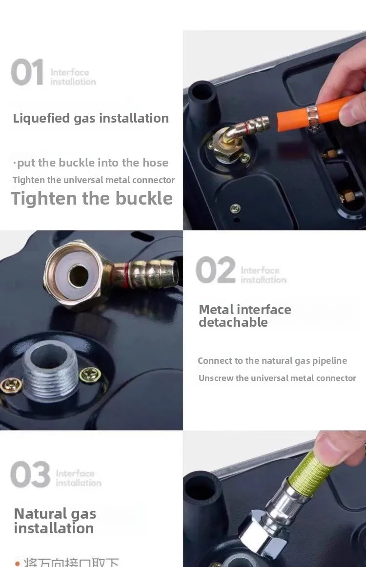 Frestec Single Burner Gas Stove for Natural Gas LPG Home Use High Power Desktop Built in Stove WWW