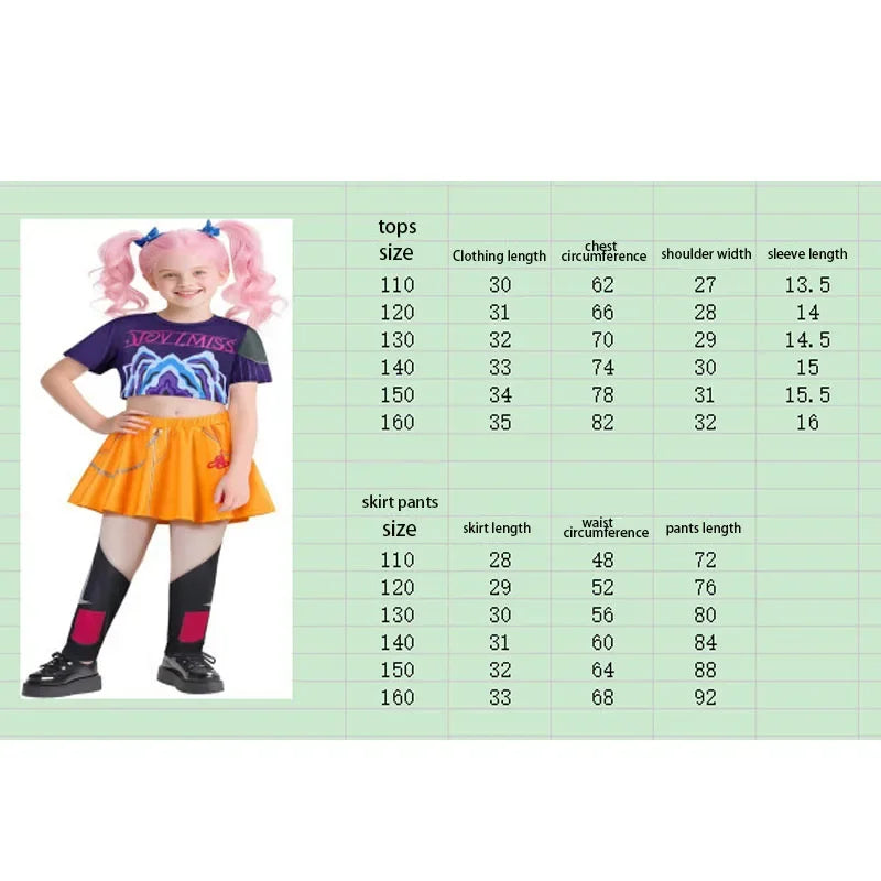 Halloween Children Zoey Mira Rumi Cosplay Costume Carnival, K-Pop Hunters Girl Group Idol Role Play Dress Up Outfit Suit