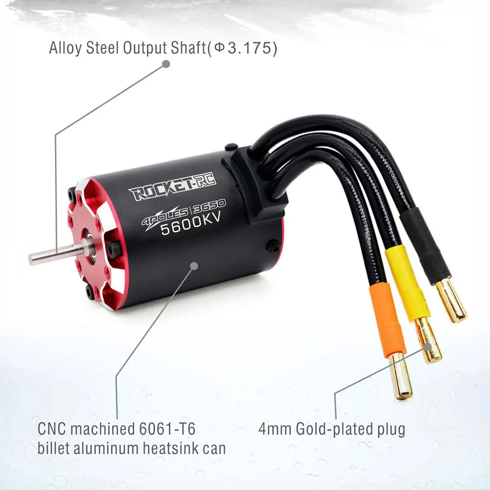 RC motor Rocket V2 supersonic Brushless Motor w/ Temp Sensor 3650 3660 3665 3670 3674 for 1/8 1/10 RC Car