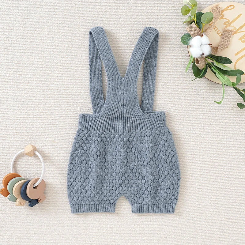 Baby Romper Knit Newborn Girl Boy Jumpsuit Sleeveless Summer Fall Infant Kid Sling Clothes 0-18M Solid Overalls Fashion Playsuit
