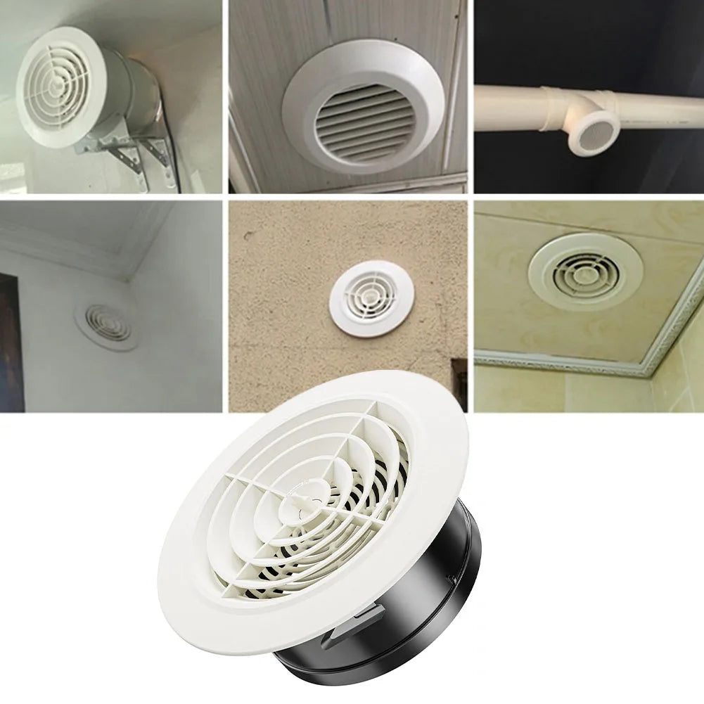 1pc Vent Grill For Hole 75-200mm Round Adjustable Wall Interior Vent Ventilation Grille Cover Exterior Wall Ducting Ventilation
