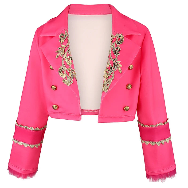 Halloween 2026 European and American descendants movie same cosplay dress jumpsuit sweet and cute pink performance suit