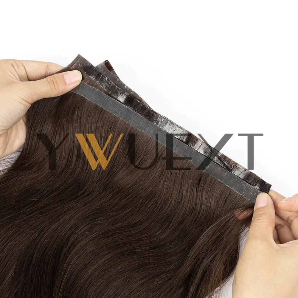 Seamless PU Tape Weft Human Hair Extensions Long PU Skin Weft Tape in Hair Extensions No Glue Human Hair For Fine Hair Long Weft