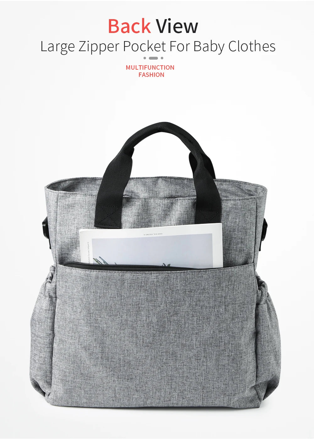Fashionable Insular Baby Diaper Bag for Mothers Waterproof Multifunctional Nappy Organizer with Stroller Strap Changing Bag