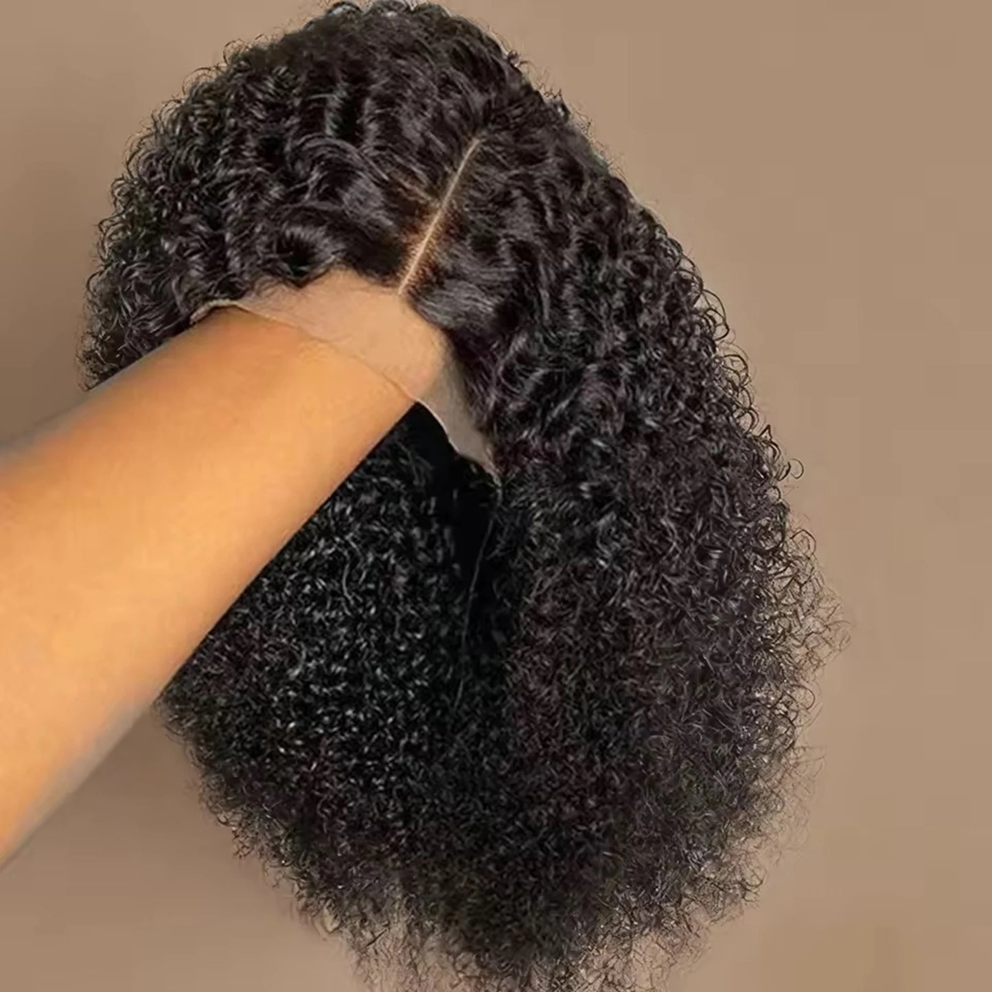 Black Color Short Bob Cut 13X4X1 HD Lace Front Synthetic Wig For Black Women Kinky Curly Preplucked With Baby Hair Soft Hair